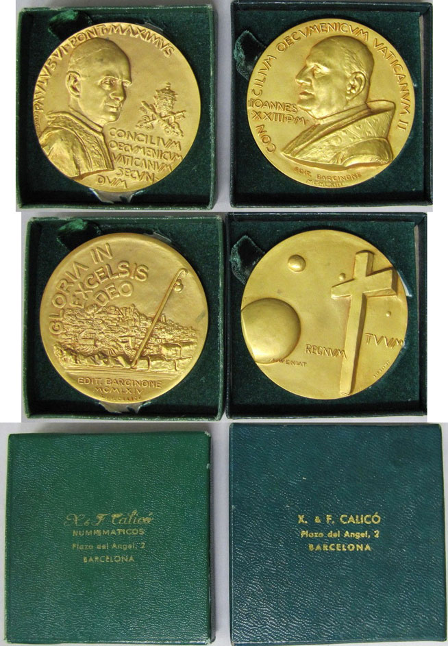 Two 1963-4 Ecumenical Council Medals Photo