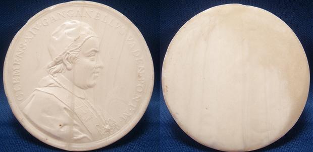 Clement XIV (1769-74) White Glass Medal Photo
