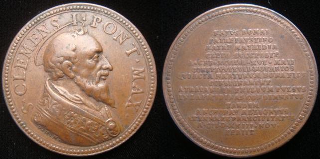 Pope Saint Clement I (92-99) Papal Medal Photo