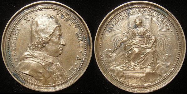 Clement XI (1700-21) Anno II Saint-Urbain Medal Photo