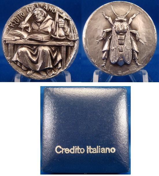 Credito Italiano Silver Medal c.1970 Photo