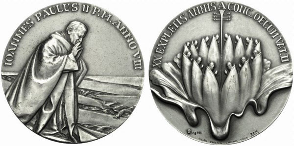 John Paul II Anno VIII Silver Medal Photo