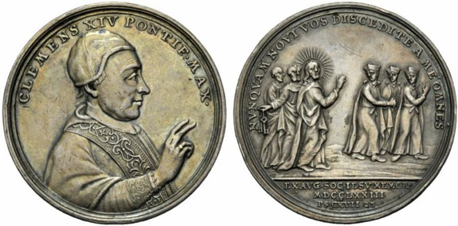 Clement XIV (1769-74) Expulsion of Jesuits Medal Photo