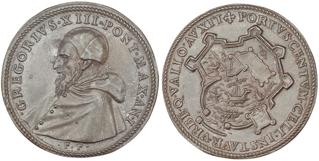 Gregory XIII (1572-85) Naval Scene Medal Photo
