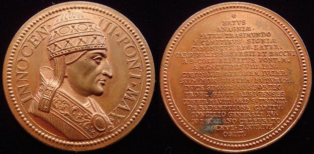 Innocent III (1198-1216) C.G. Lauffer Medal Photo
