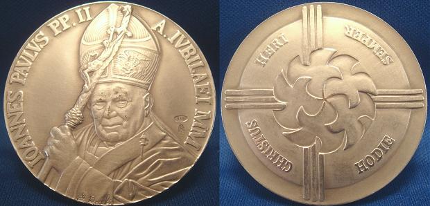 John Paul II Anno XXII Silver Medal Photo
