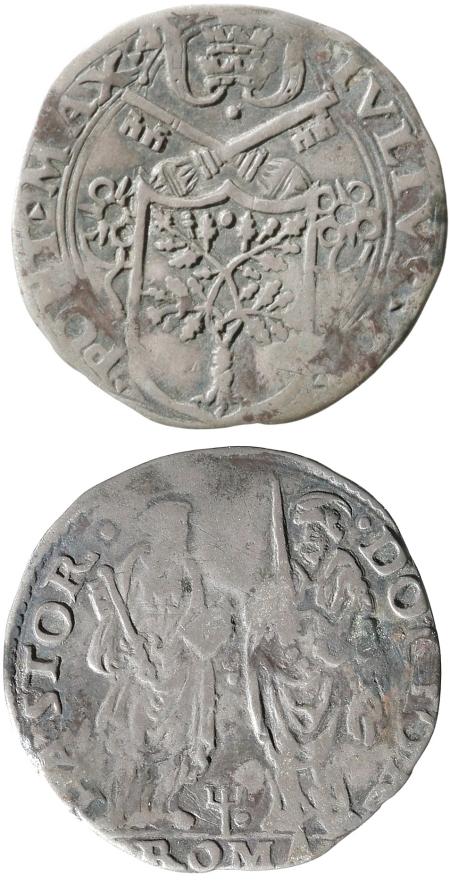Julius II (1503-13) Silver Giulio Coin Photo
