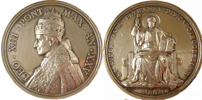 Leo XIII 1902 A.XXV Silver Medal Photo