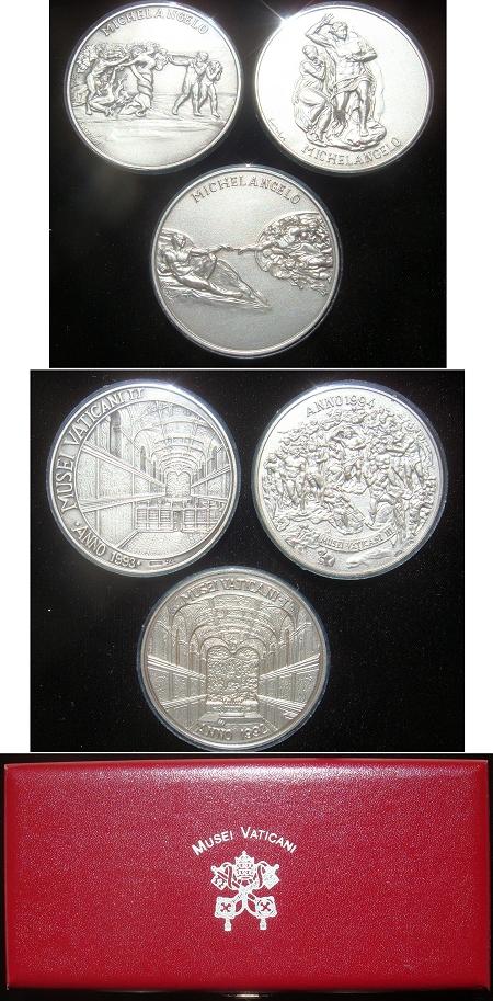 Vatican Museum Silver Medal Set Photo
