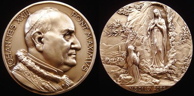 John XXIII Our Lady of Lourdes Medal Photo