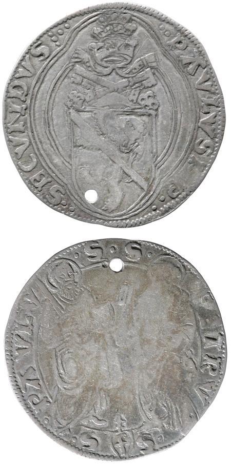 Paul II (1464-71) Silver Grosso, Ancona Photo