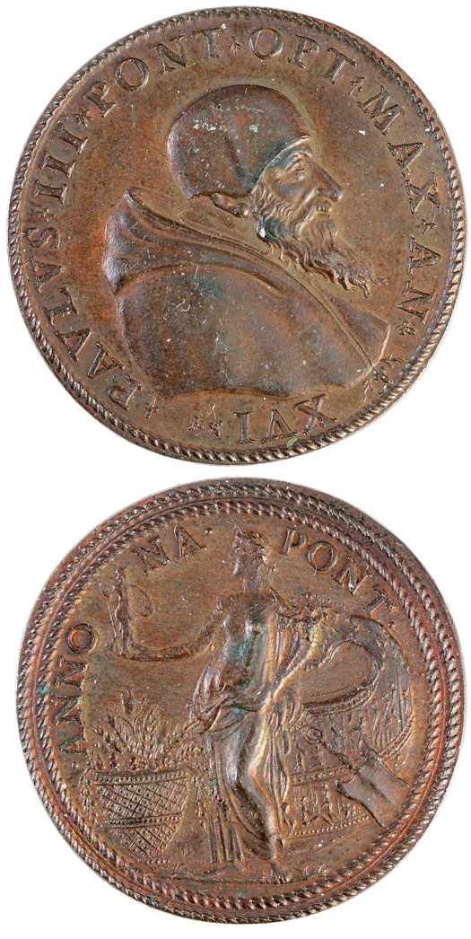 Paul III (1534-59) Goddess Annona Medal Photo