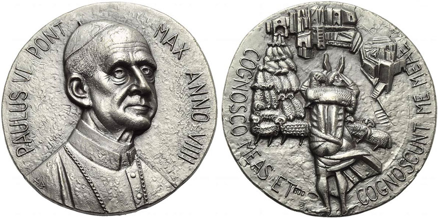 Paul VI Anno IX Medal The Good Shepherd Photo