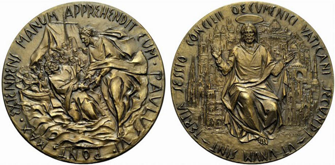 Paul VI 1964 Ecumenical Council Bronze Medal Photo