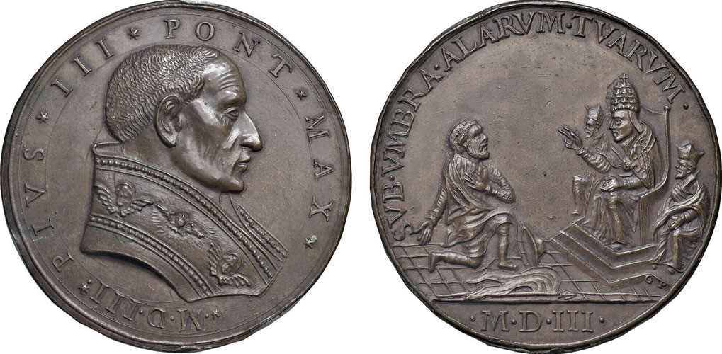 Pius III (1503) Bronze Medal Cesare Borgia Photo