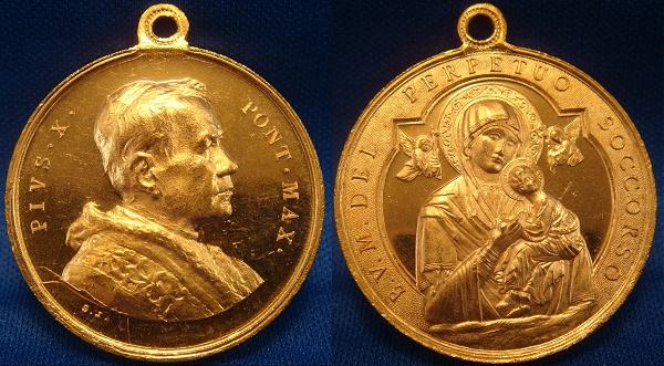 Pius X Our Lady of Perpetual Help Medal Photo