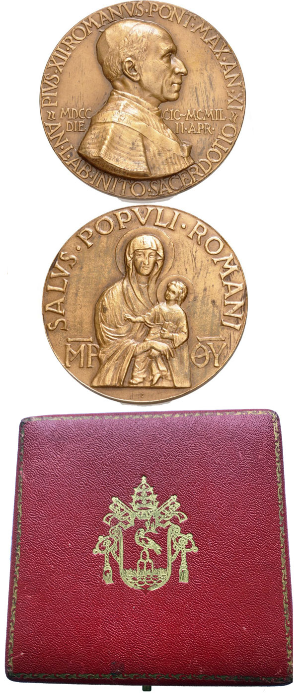 1949 Pius XII 50th Ann. of Priesthood 60mm Photo