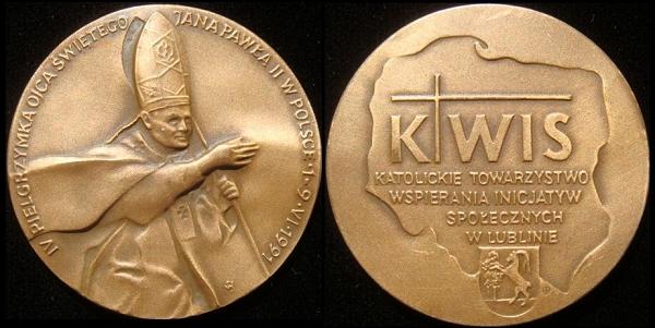 John Paul II 1991 Poland Trip Medal Photo