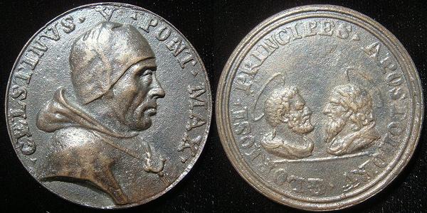 Celestine V (1294) Cast Bronze Medal Photo