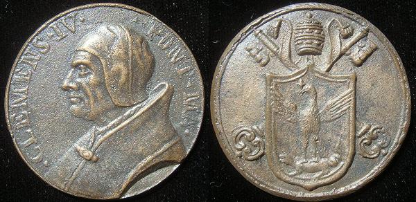Clement IV (1265-8) Cast Bronze Medal Photo
