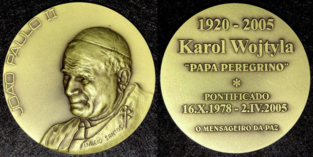 John Paul II 1978-2005 Portugal Medal 80mm Photo