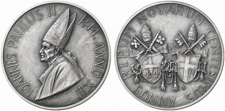 John Paul II A.XIII Rerum Novarum Medal Photo