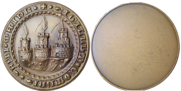 San Marino Medieval Seal Bronze Medal 50mm Photo