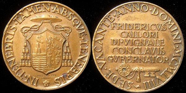 Sede Vacante 1958 Governor of Conclave Medal Photo
