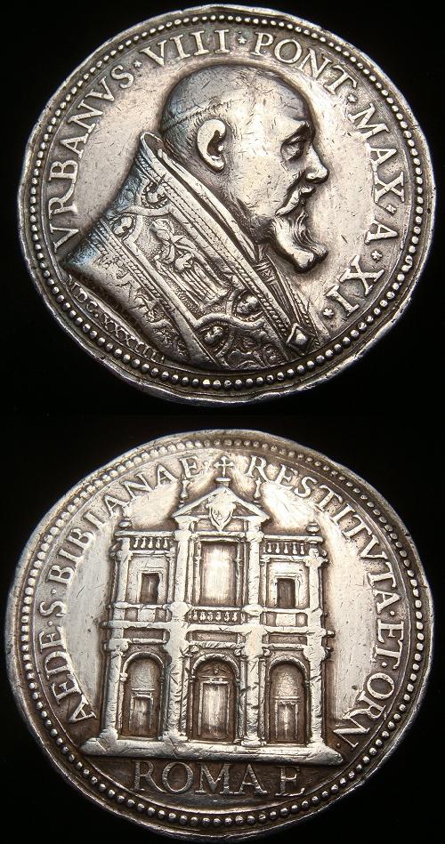 Urban VIII (1623-44) St. Bibiana's Church Ag Medal Photo