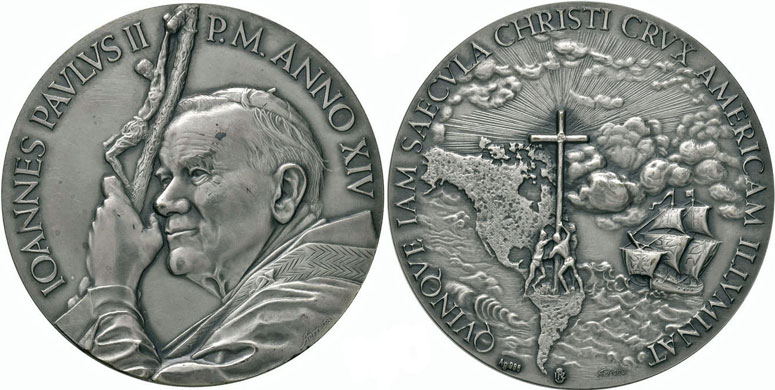 John Paul II A.XIV Discovery America Medal Photo