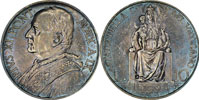 1930 Vatican 10 Lire Silver Coin Thumbnail