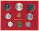1966 Vatican Mint Coin Set, 8 Coins BU Thumbnail