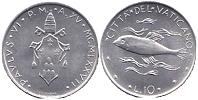 1977 Vatican 10 Lire Coin B/U Thumbnail