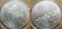 2001 Vatican 2000 Lire Silver BU Coin Thumbnail