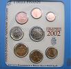 2002 Italy Mint Set, 8 Euro Coins BU DANTE Thumbnail