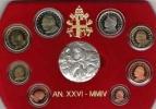 2004 Vatican Proof Set, 8 Euro Coins + Ar Medal Thumbnail