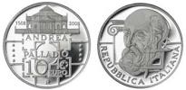 2008 Italy 10 Euro Andrea Palladio Coin Thumbnail