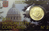 2011 Vatican Coin Card, 50 Eurocent Thumbnail