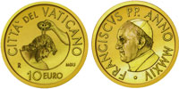 2014 Vatican 10 Euro Gold Coin BAPTISM Thumbnail