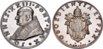 John XXIII 1958 Election Medal 50mm Silver Thumbnail