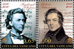 2010 Vatican Stamps Chopin & Schumann Thumbnail
