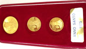 Paul VI 1975 Anno Santo Gold Medal Trio Thumbnail