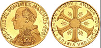 Pius XII (1939-58) Gold Medal Aureus Magnus 36mm Thumbnail